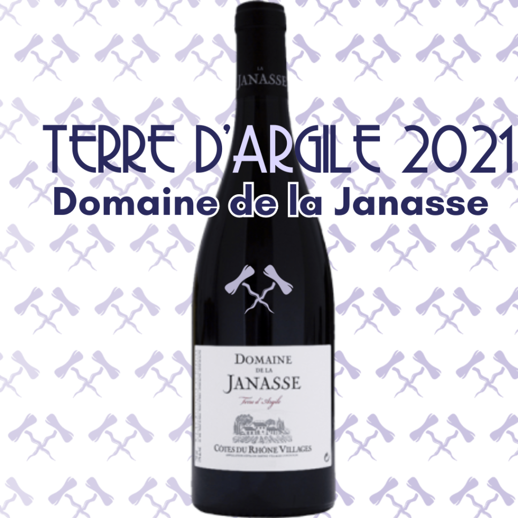 La bottiglia di Côtes du Rhône Terre d'Argile 2021 Domaine de la Janasse, il vino del mese numero 62 del wine club Società dei Cavatappi Incrociati